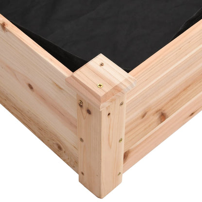 Garden Raised Bed With Liner Solid Wood Fir