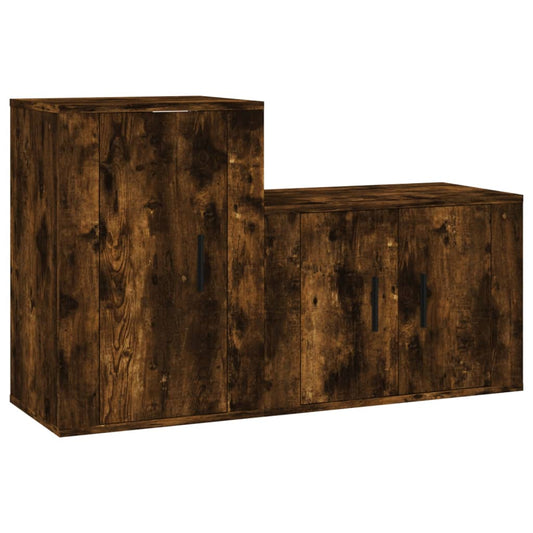 2 Piece Tv Cabinet Set Engineered Wood