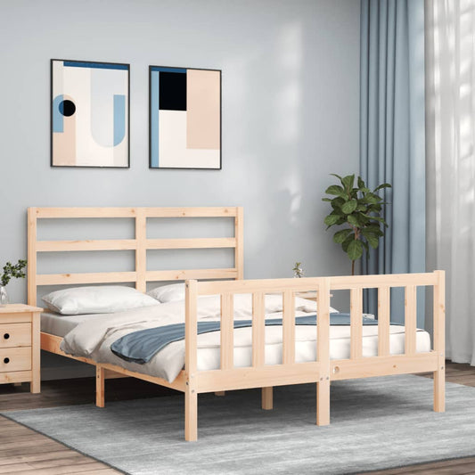 Bed Frame Without Mattress Solid Wood Pine