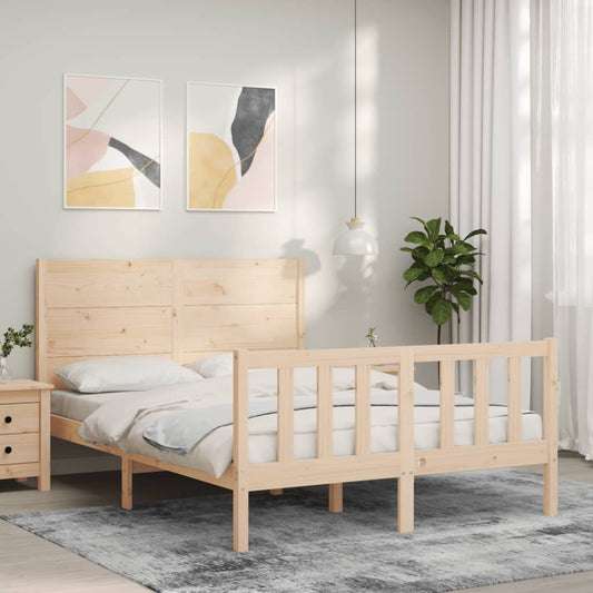 Bed Frame Without Mattress Solid Wood Pine