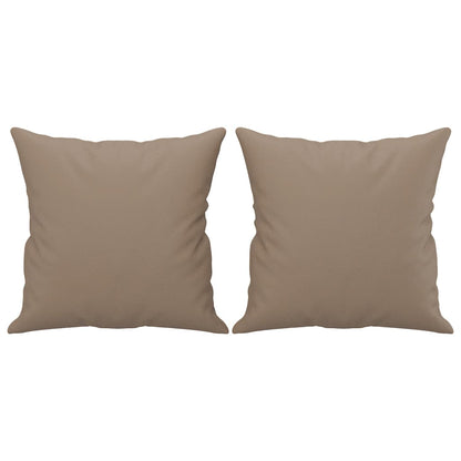 2-Seater Sofa With Throw Pillows Faux Leather