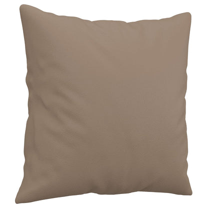 2-Seater Sofa With Throw Pillows Faux Leather