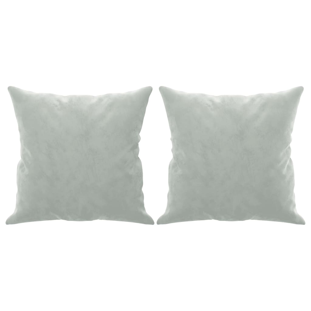 2-Seater Sofa With Throw Pillows Velvet