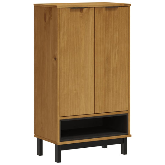 Shoe Cabinet Flam 59.5X35X107 Cm Solid Wood Pine