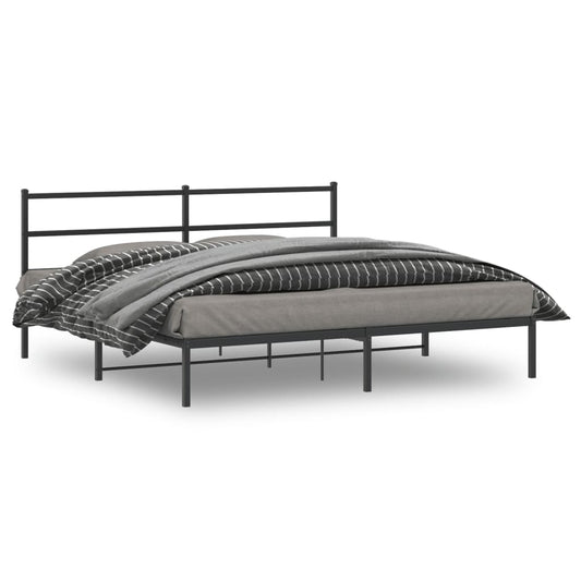 Metal Bed Frame Without Mattress 183X203 Cm King