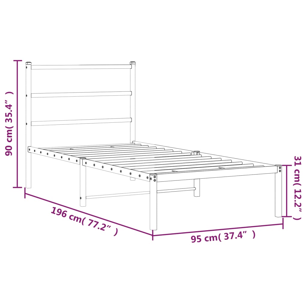 Metal Bed Frame Without Mattress