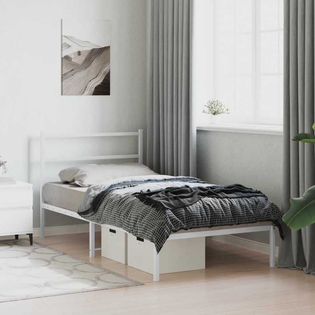 Metal Bed Frame Without Mattress King Single