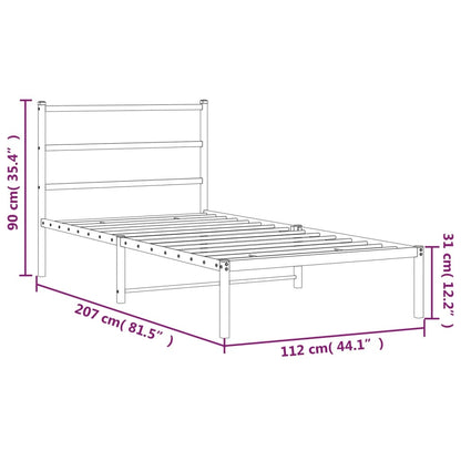 Metal Bed Frame Without Mattress King Single