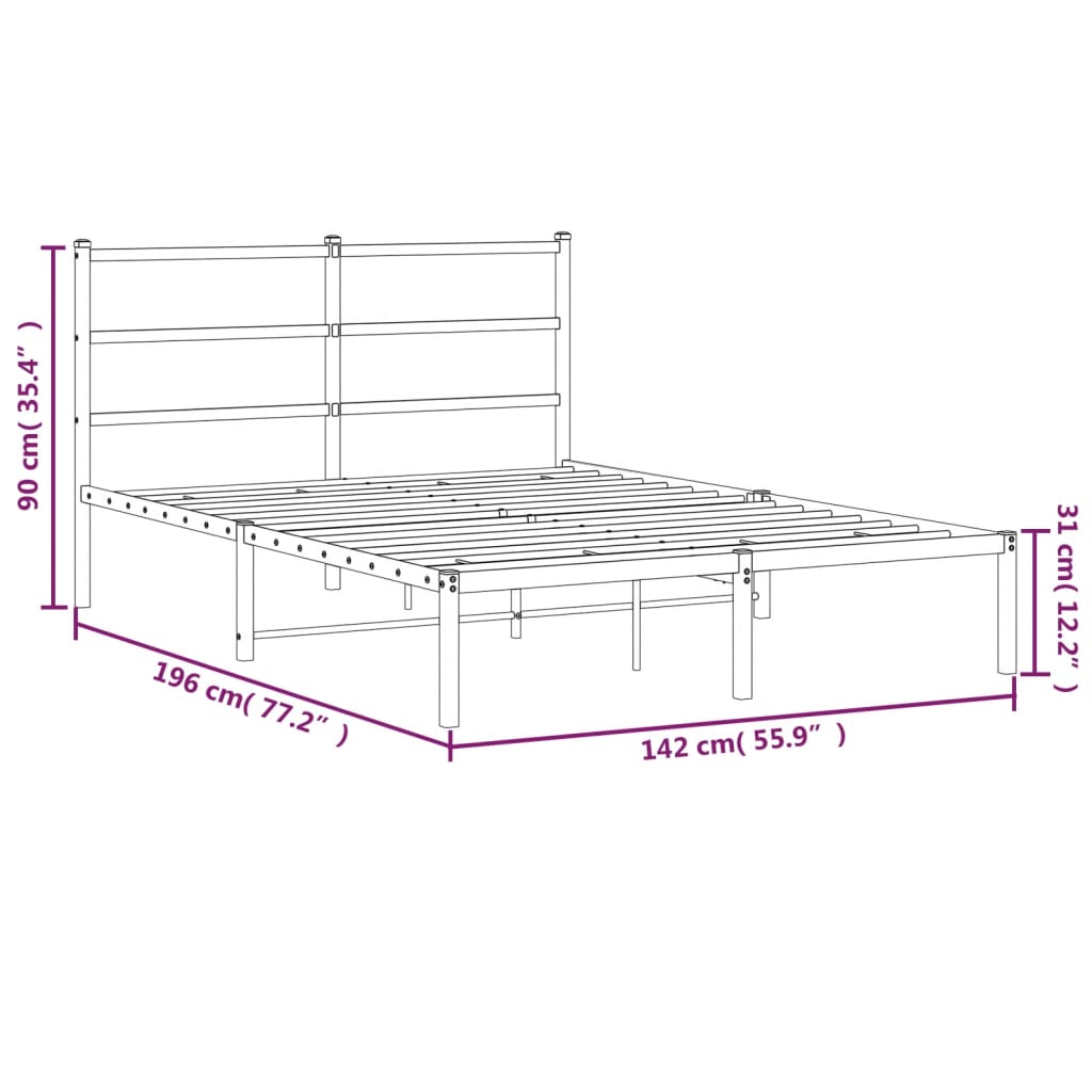 Metal Bed Frame Without Mattress