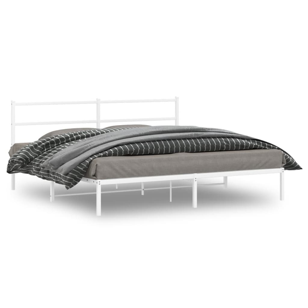 Metal Bed Frame Without Mattress 183X203 Cm King