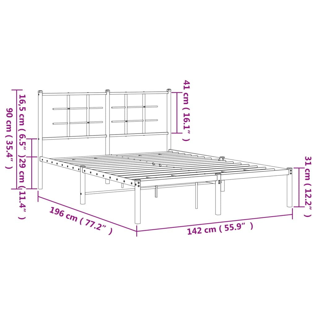 Metal Bed Frame Without Mattress