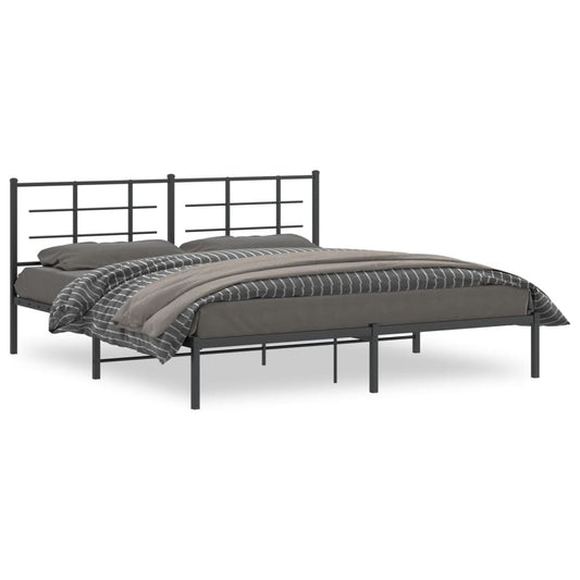 Metal Bed Frame Without Mattress 183X203 Cm King