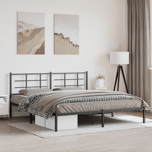 Metal Bed Frame Without Mattress 183X203 Cm King