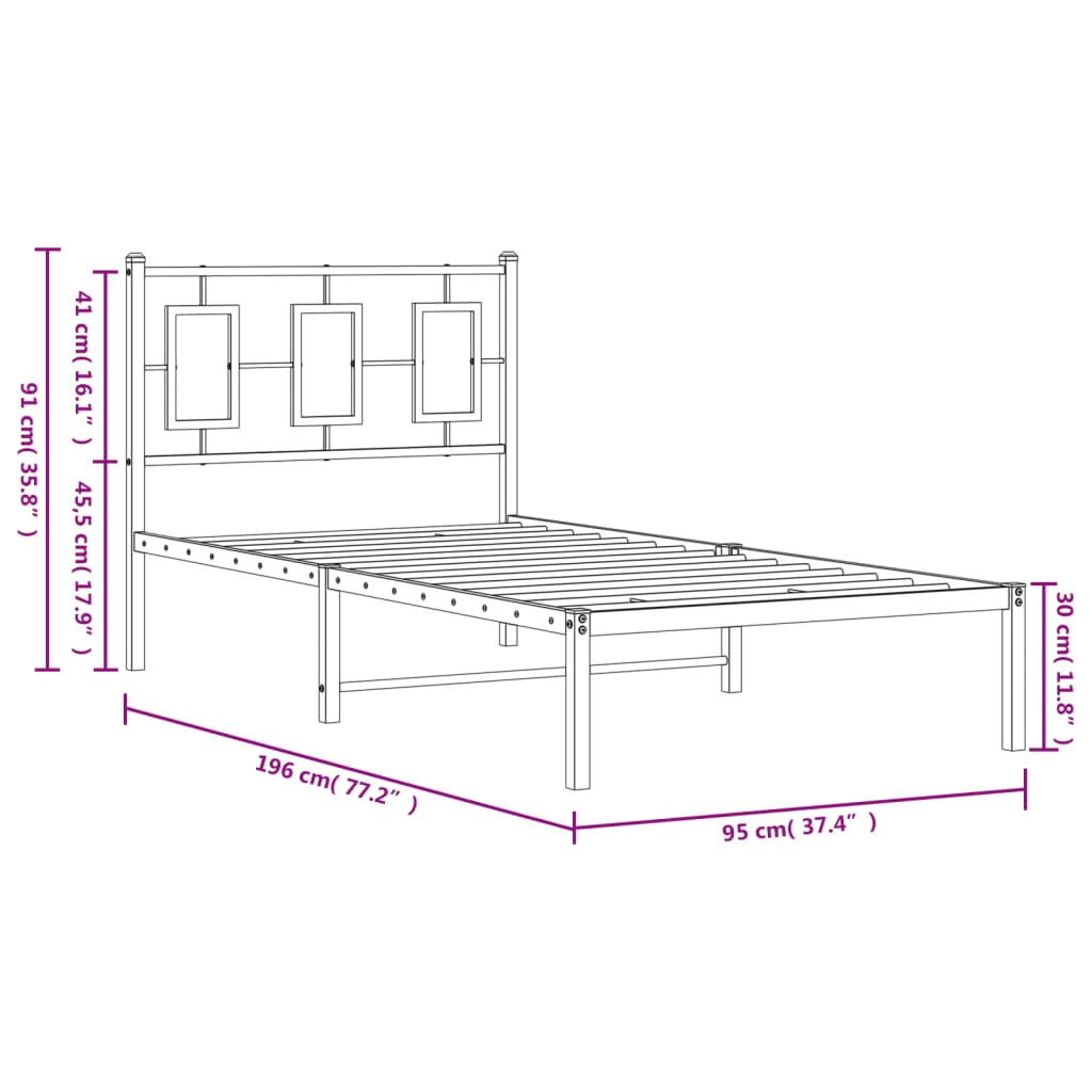 Metal Bed Frame Without Mattress