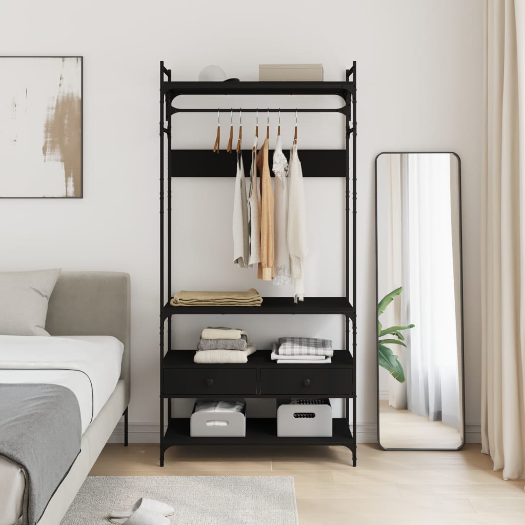 Wardrobe With Drawers 89X39X184.5 Cm Engineered Wood