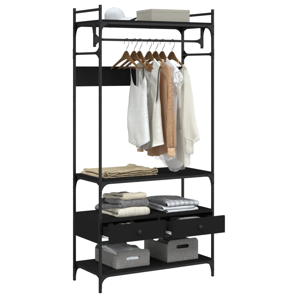 Wardrobe With Drawers 89X39X184.5 Cm Engineered Wood