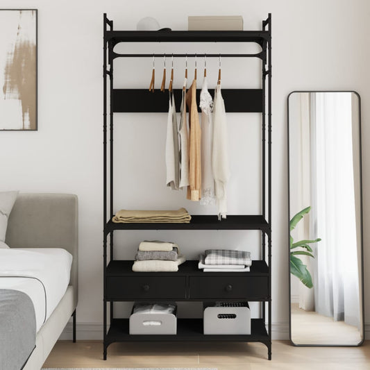 Wardrobe With Drawers 89X39X184.5 Cm Engineered Wood