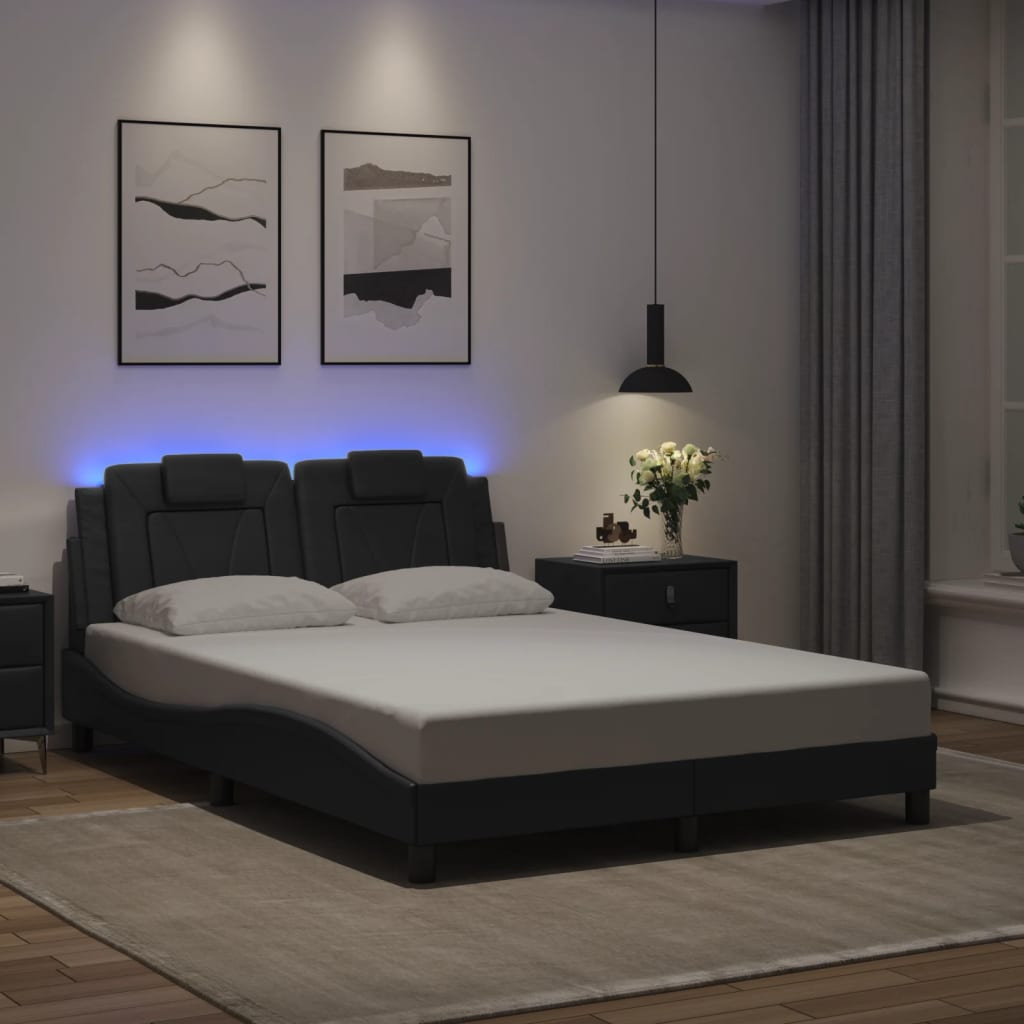 Bed Frame With Led Without Mattress 137X187 Cm Double