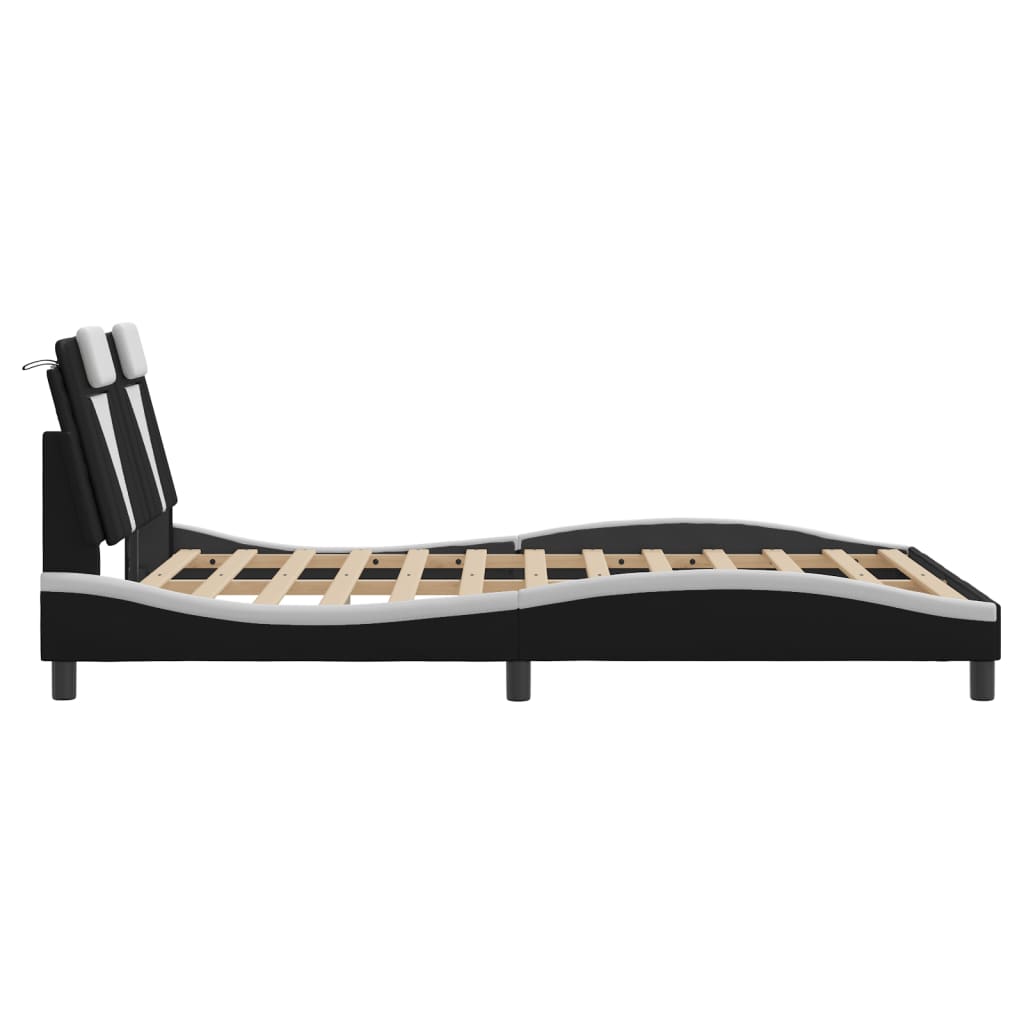 Bed Frame With Led Without Mattress 137X187 Cm Double