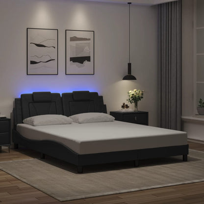 Bed Frame With Led Without Mattress 137X187 Cm Double