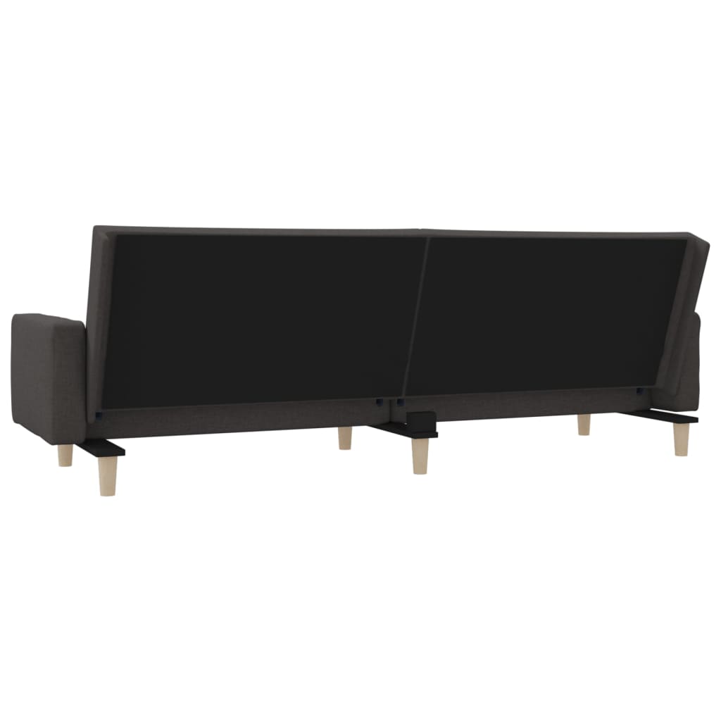 2-Seater Sofa Bed With Two Pillows Fabric