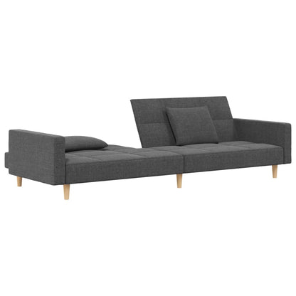 2-Seater Sofa Bed With Two Pillows Fabric