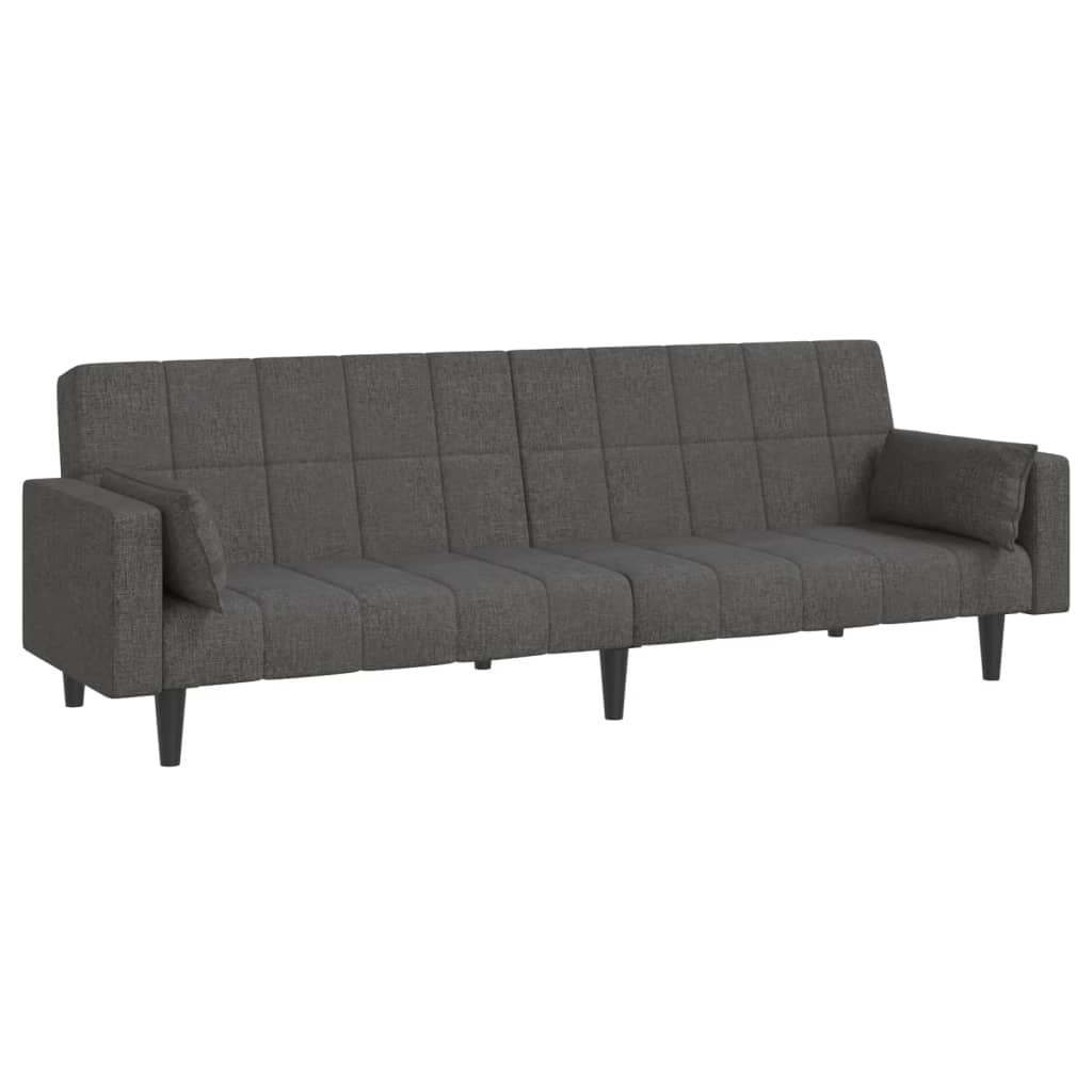 2-Seater Sofa Bed With Two Pillows Fabric