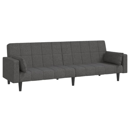 2-Seater Sofa Bed With Two Pillows Fabric