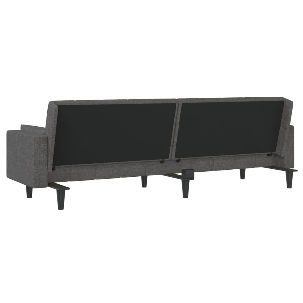 2-Seater Sofa Bed With Two Pillows Fabric