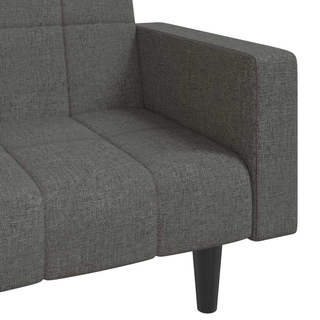 2-Seater Sofa Bed With Two Pillows Fabric