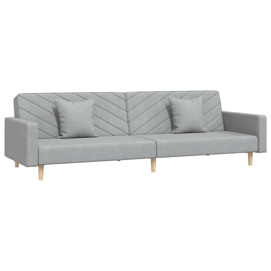 2-Seater Sofa Bed With Two Pillows Fabric