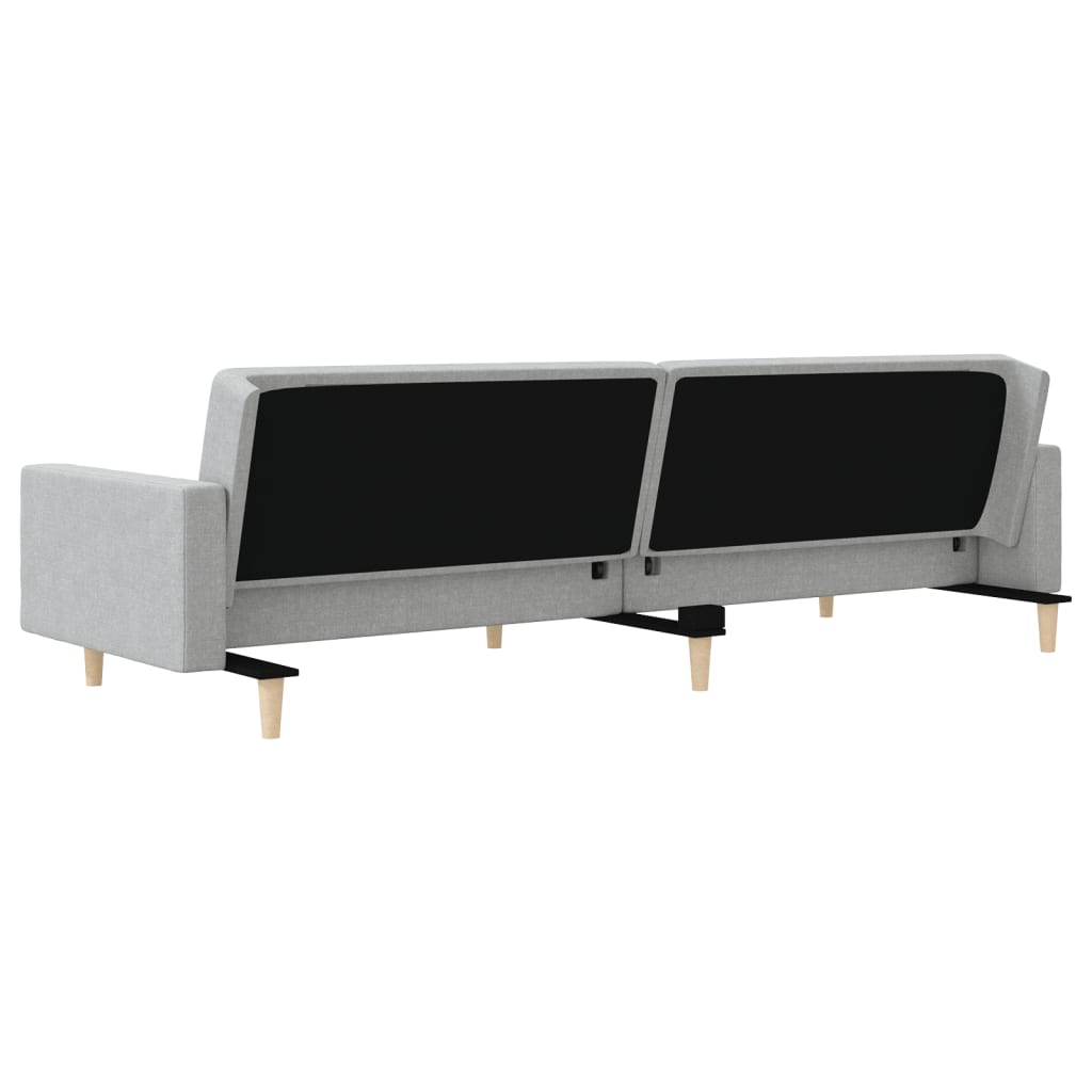 2-Seater Sofa Bed With Two Pillows Fabric