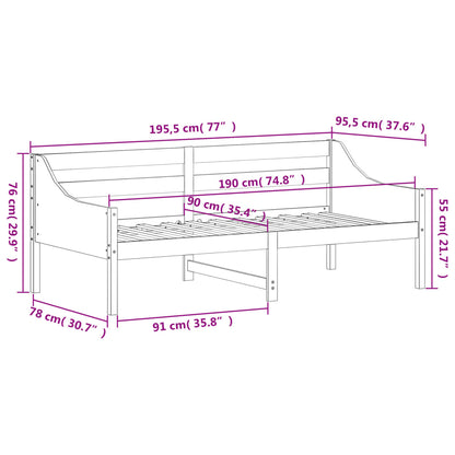 Day Bed Without Mattress Solid Wood Pine