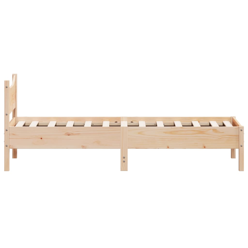 Bed Frame Without Mattress 92X187 Cm Single Solid Wood Pine