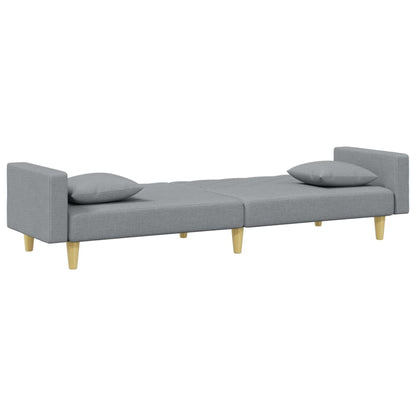 2-Seater Sofa Bed With Pillows And Footstool Fabric