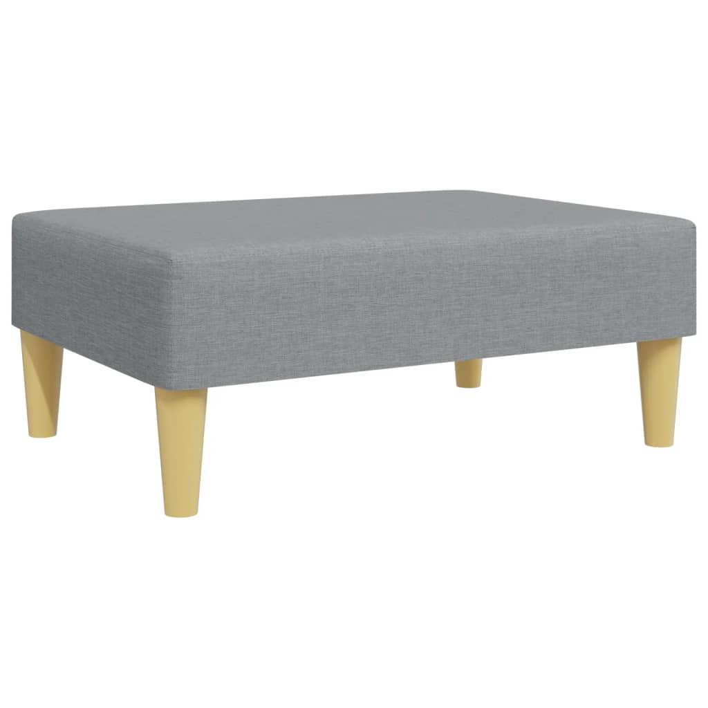 2-Seater Sofa Bed With Pillows And Footstool Fabric