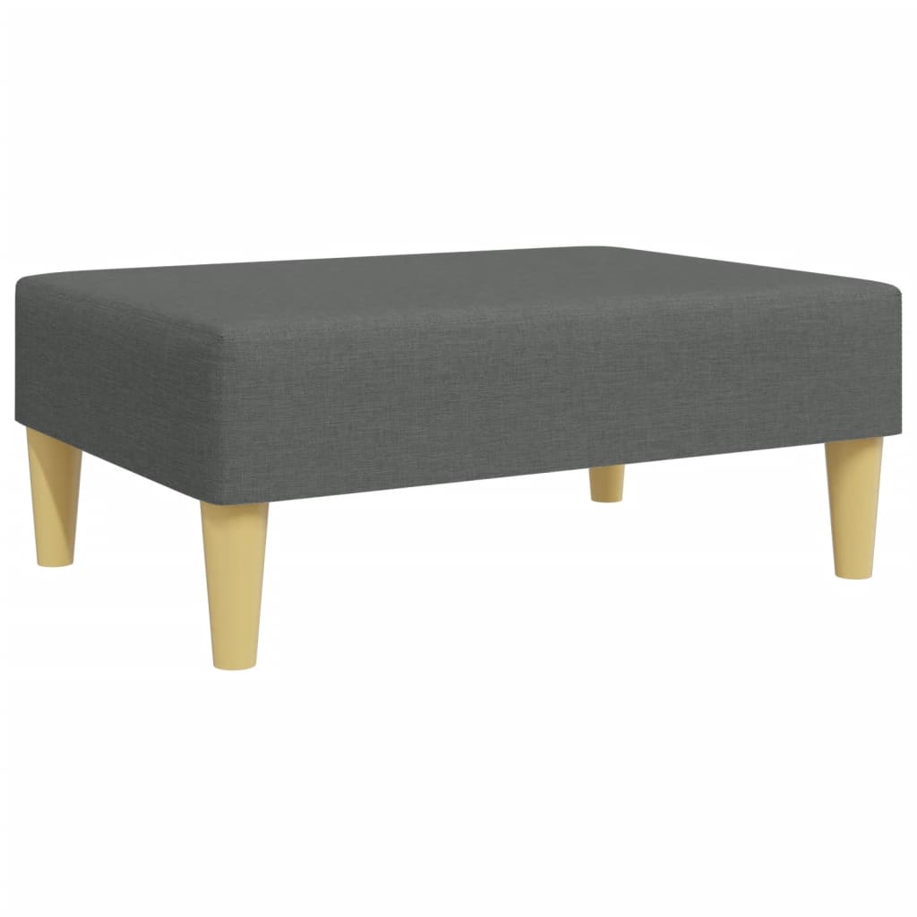 2-Seater Sofa Bed With Pillows And Footstool Fabric