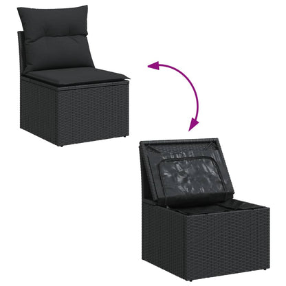 9 Piece Garden Sofa Set With Cushions Poly Rattan