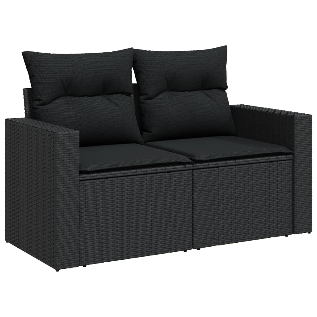 7 Piece Garden Sofa Set With Cushions Poly Rattan