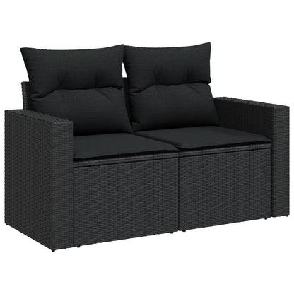 7 Piece Garden Sofa Set With Cushions Poly Rattan
