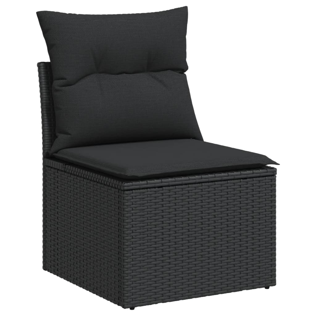 7 Piece Garden Sofa Set With Cushions Poly Rattan