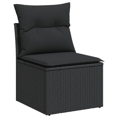 7 Piece Garden Sofa Set With Cushions Poly Rattan