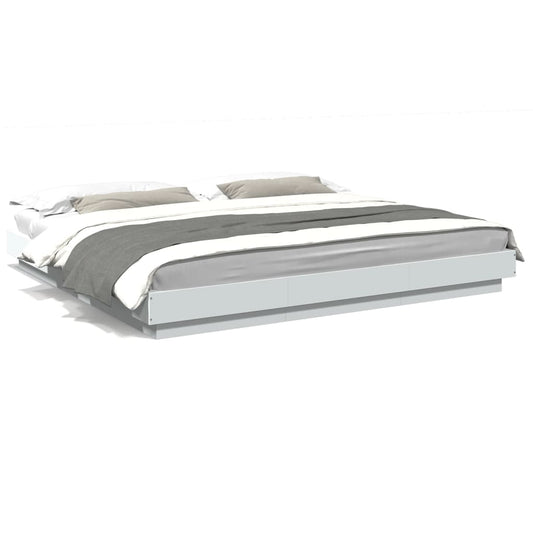 Bed Frame With Led Lights Without Mattress 183X203 Cm King