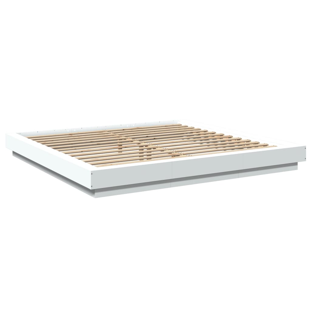 Bed Frame With Led Lights Without Mattress 183X203 Cm King