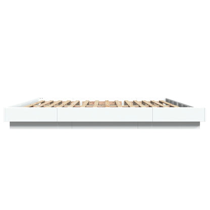 Bed Frame With Led Lights Without Mattress 183X203 Cm King