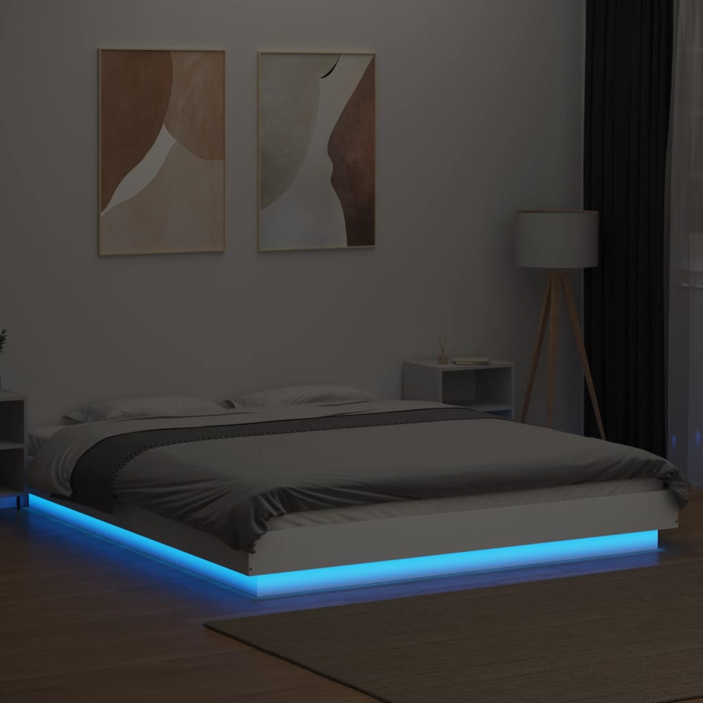 Bed Frame With Led Lights Without Mattress
