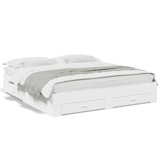 Bed Frame With Drawers Without Mattress 183X203 Cm King
