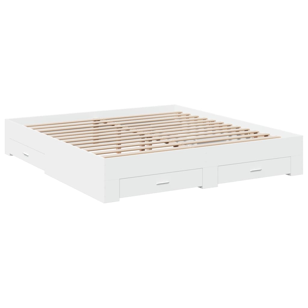 Bed Frame With Drawers Without Mattress 183X203 Cm King
