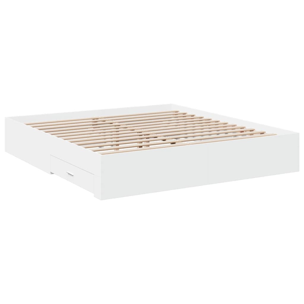 Bed Frame With Drawers Without Mattress 183X203 Cm King