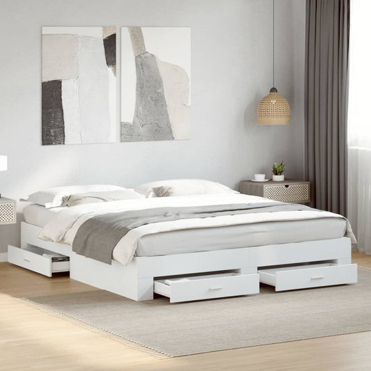 Bed Frame With Drawers Without Mattress 183X203 Cm King